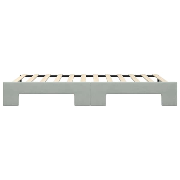 vidaXL Dagbädd utdragbar ljusgrå 100x200 cm sammet Grå