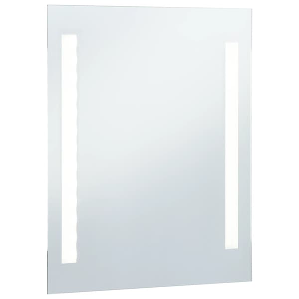 vidaXL Badrumsspegel LED 60x80 cm Silver