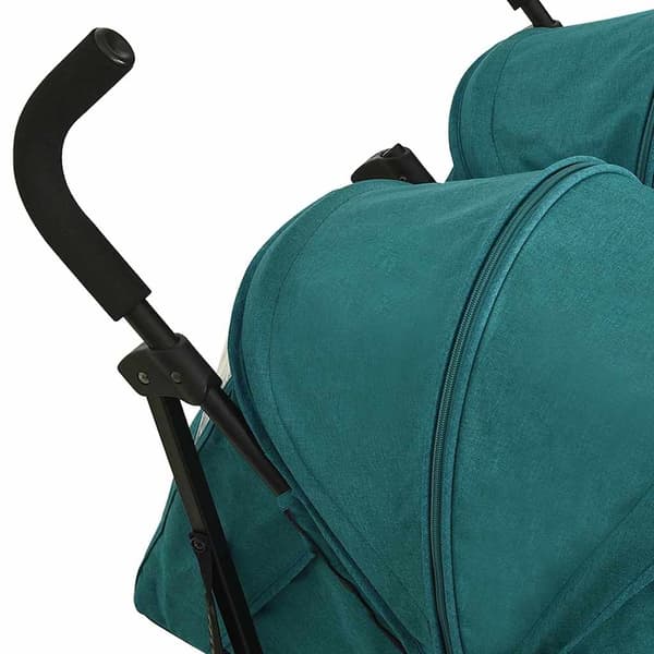 vidaXL Tvillingvagn grön stål Grön