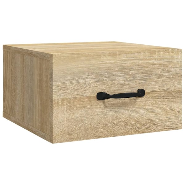 vidaXL Väggmonterat sängbord sonoma-ek 35x35x20 cm Brun
