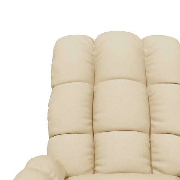 vidaXL Massagefåtölj gräddvit tyg Creme