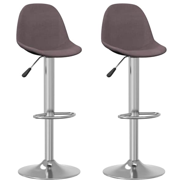 vidaXL Barstolar 2 st taupe tyg Taupe