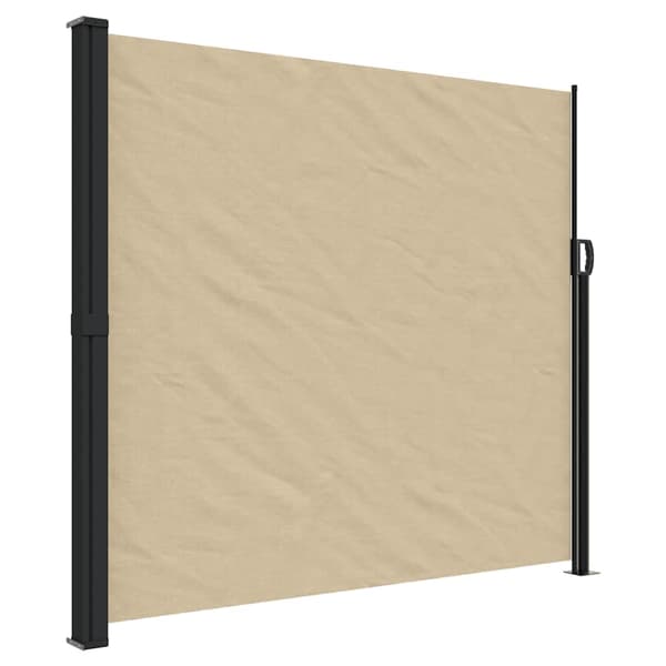 vidaXL Infällbar sidomarkis beige 180x600 cm Beige