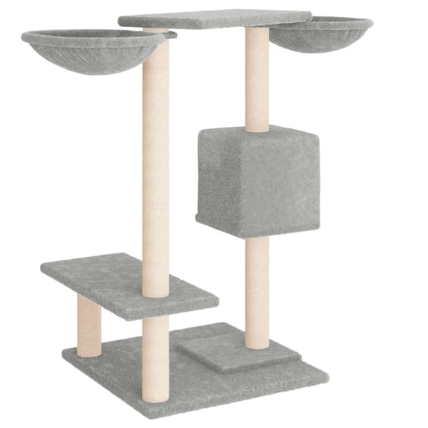 vidaXL Katträd med klöspelare ljusgrå 82 cm Grå