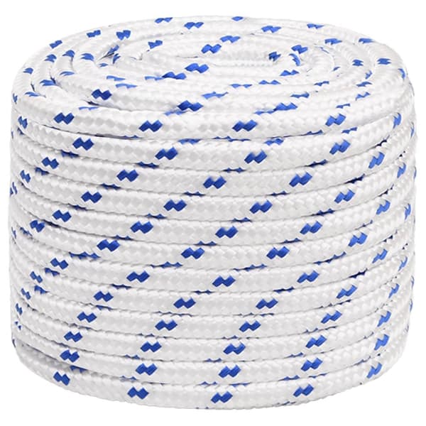 vidaXL Båtlina vit 16 mm 100 m polypropylen