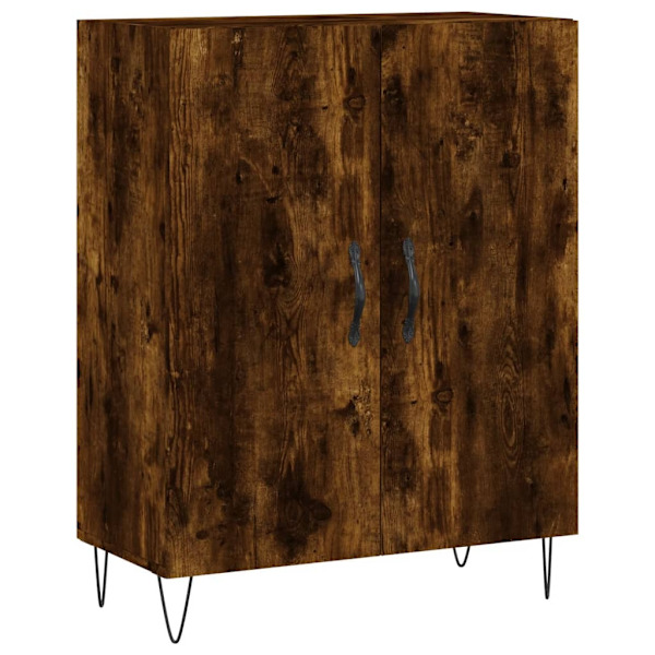 vidaXL Högskåp rökfärgad ek 69,5x34x180 cm konstruerat trä Brun