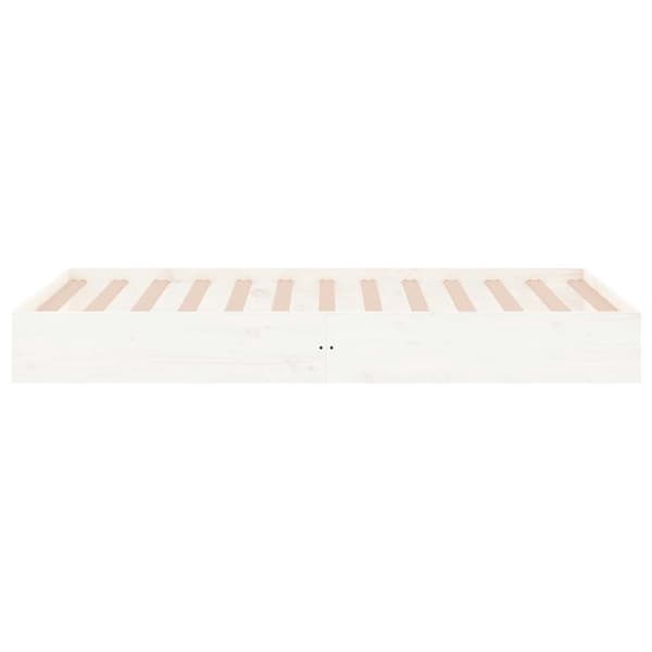 vidaXL Sängram vit massivt trä 100x200 cm Vit