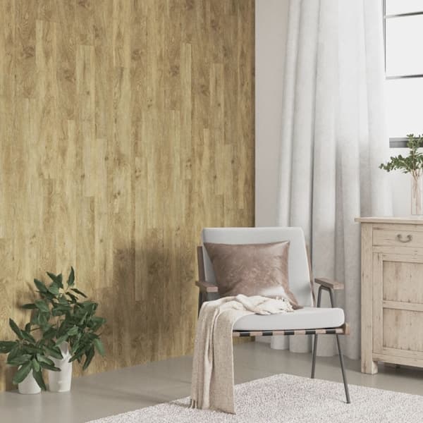 vidaXL Väggpaneler träimitation brun PVC 4,12 m² Brun