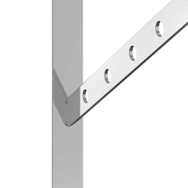 vidaXL Hyllfästen 4 st 40x2,5x25 cm silver rostfritt stål Silver