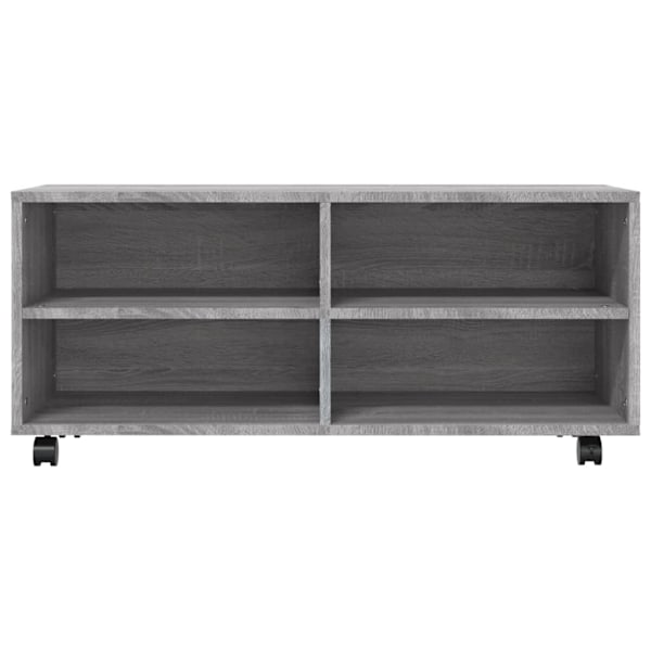 vidaXL Tv-bänk med hjul grå sonoma 90x35x35 cm konstruerat trä Grå
