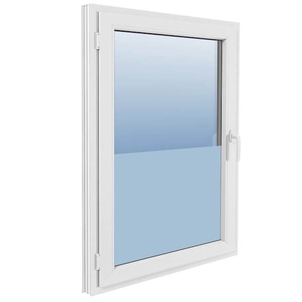 vidaXL Fönsterfilm frostad grå 0,9x100 m PVC Vit