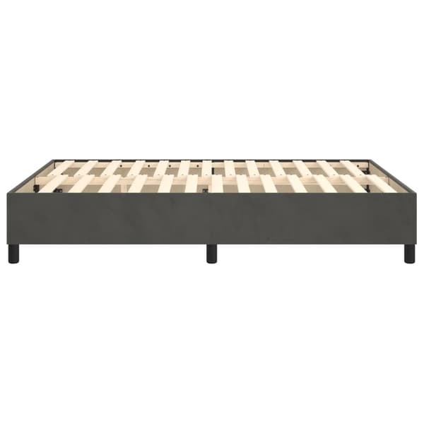 vidaXL Sängram utan madrass mörkgrå 140x190 cm sammet Grå