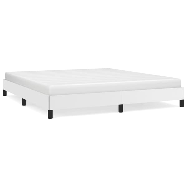 vidaXL Sängram vit 180x200 cm konstläder Vit