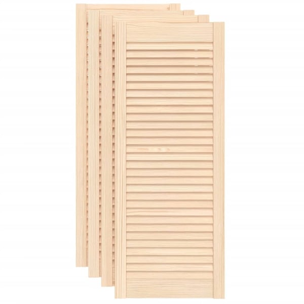 vidaXL Skåpluckor lamelldesign 4 st 99,3x39,4 cm massiv furu Brun