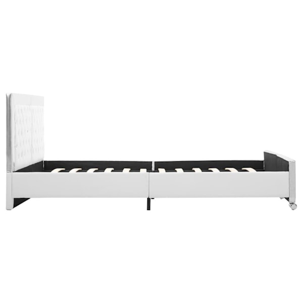 vidaXL Sängram vit konstläder 160x200 cm Vit