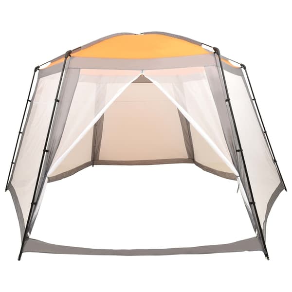 vidaXL Pooltält tyg 590x520x250 cm grå Grå