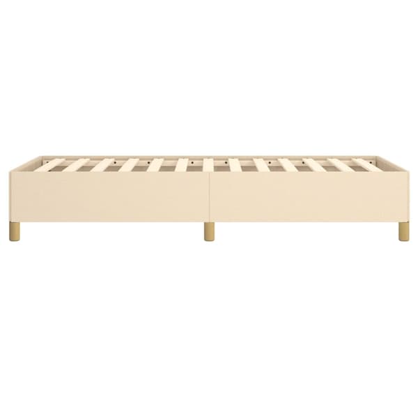 vidaXL Sängram gräddvit 80x200 cm tyg Kräm