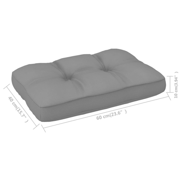 vidaXL Palldyna grå 60x40x12 cm tyg grå