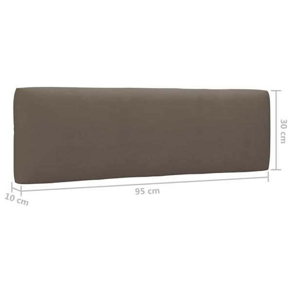 vidaXL Pallsoffa 2-sits med dynor impregnerad furu Taupe