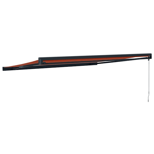 vidaXL Markis infällbar orange och brun 4x3 m tyg&aluminium Flerfärgsdesign