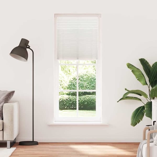 vidaXL Plisségardin 80x200 cm vit Vit