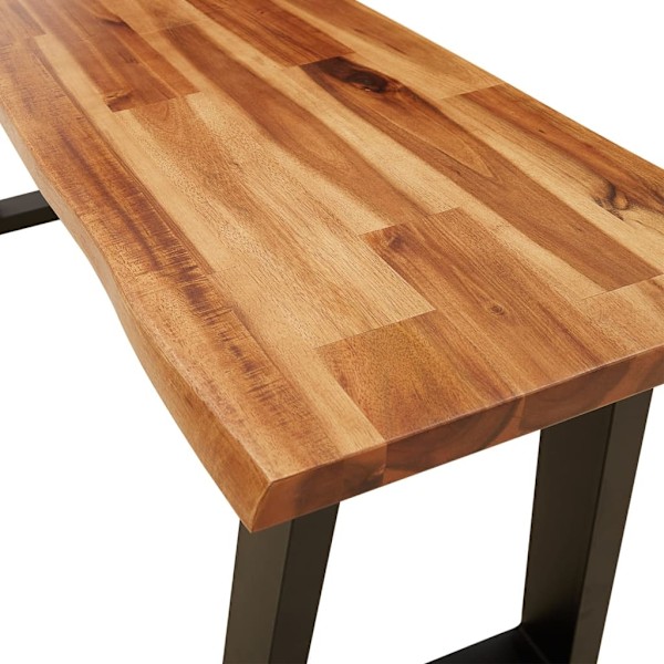 vidaXL Bänk med levande kant 110 cm massivt akaciaträ Brun