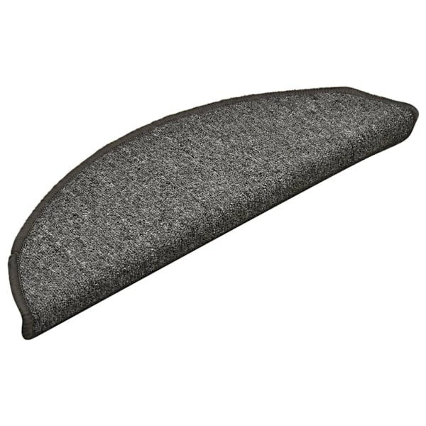 vidaXL Trappstegsmattor 15 st mörkgrå 56x17x3 cm grå