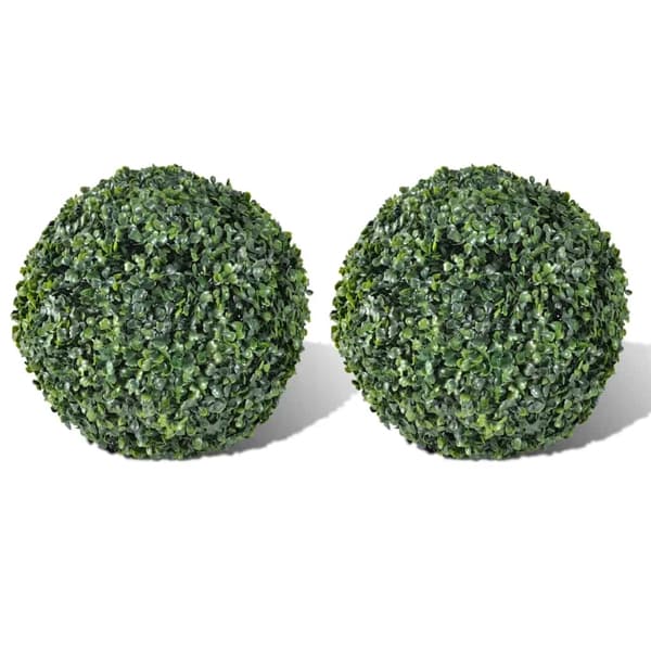 vidaXL Konstgjord växt boll 27cm 2-pack Grön