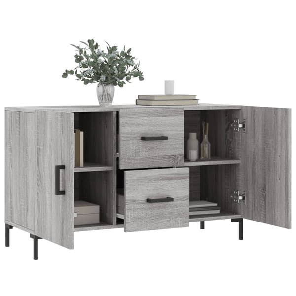 vidaXL Skänk grå sonoma 100x36x60 cm konstruerat trä Grå