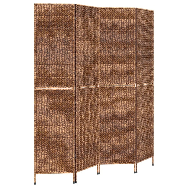vidaXL Rumsavdelare 4 paneler brun 163x180 cm vattenhyacint Brun