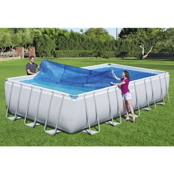 Bestway Poolöverdrag Flowclear rektangulär 703x336 cm blå Blå