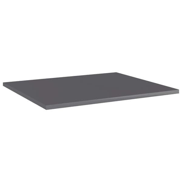 vidaXL Hyllplan 8 st grå högglans 60x50x1,5 cm konstruerat trä grå