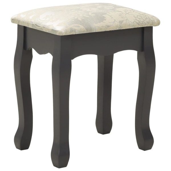 vidaXL Sminkbord med pall grå 80x69x141 cm paulowniaträ grå