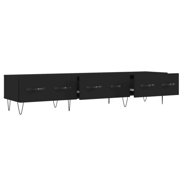 vidaXL Tv-bänk svart 150x36x30 cm konstruerat trä Svart