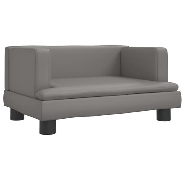 vidaXL Barnsoffa grå 60x40x30 cm konstläder Grå