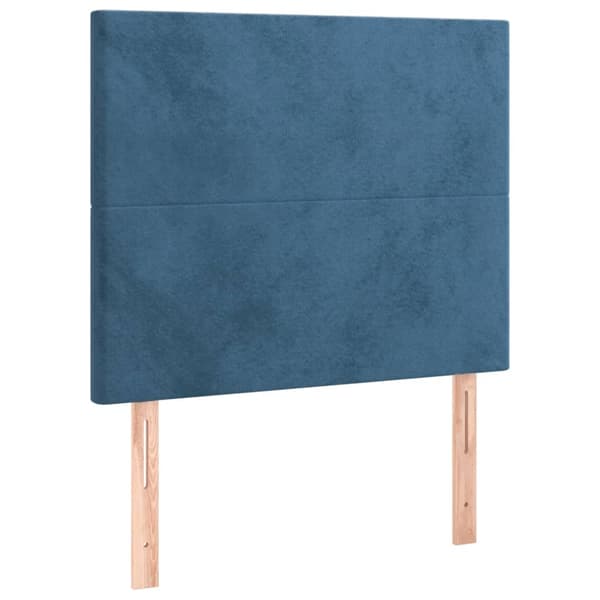 vidaXL Ramsäng med madrass mörkblå 120x200 cm sammet Blå