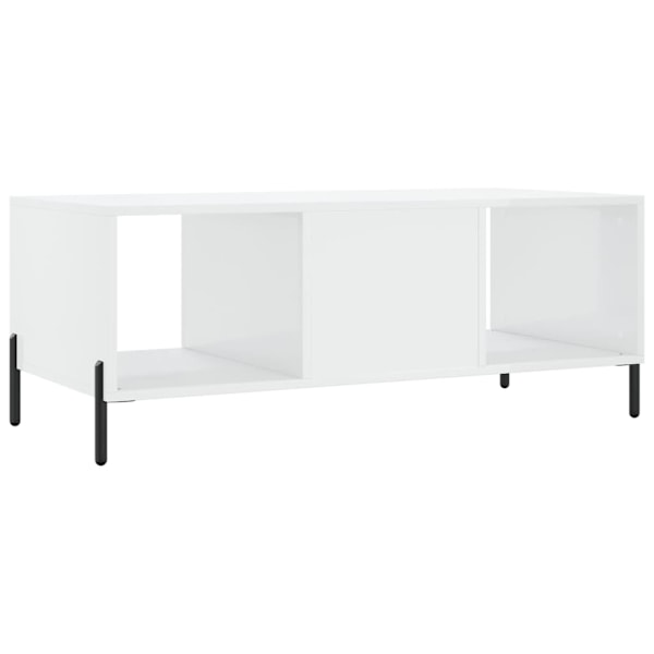 vidaXL Soffbord vit högglans 102x50x40 cm konstruerat trä Vit