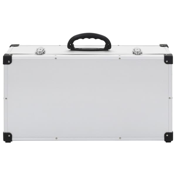vidaXL CD-väska för 80 cd-skivor aluminium ABS silver Silver