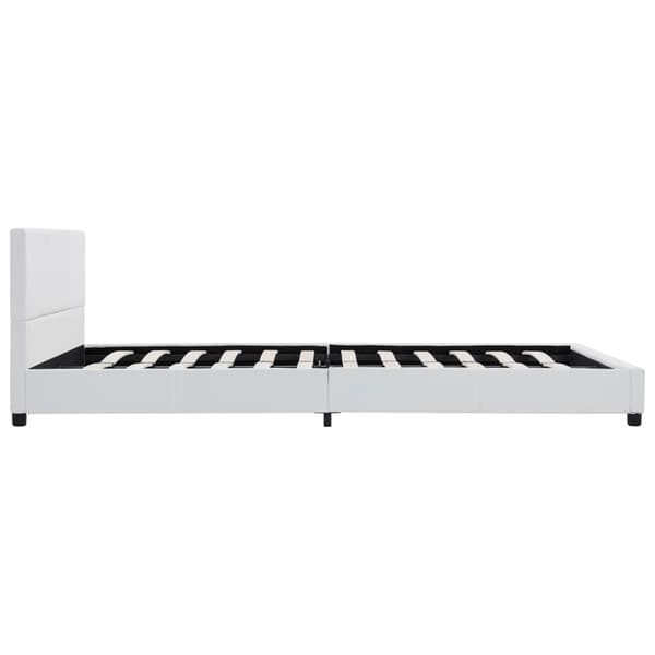 vidaXL Sängram vit konstläder 120x200 cm Vit