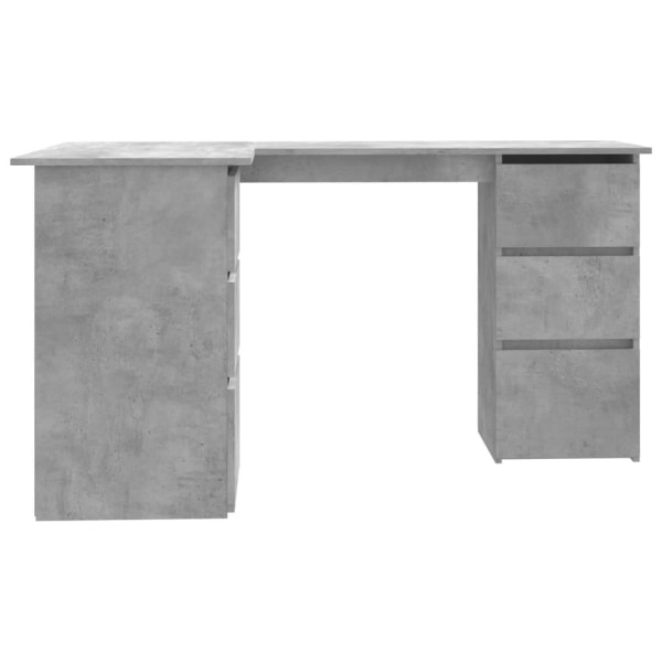 vidaXL Hörnskrivbord betonggrå 145x100x76 cm konstruerat trä grå