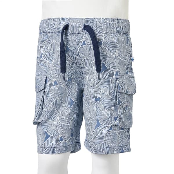 vidaXL Barnshorts med snöre mörkblå 116 Blå