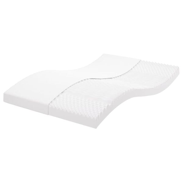 vidaXL Skummadrass vit 140x200 cm 7-zoner hårdhet 20 ILD Vit