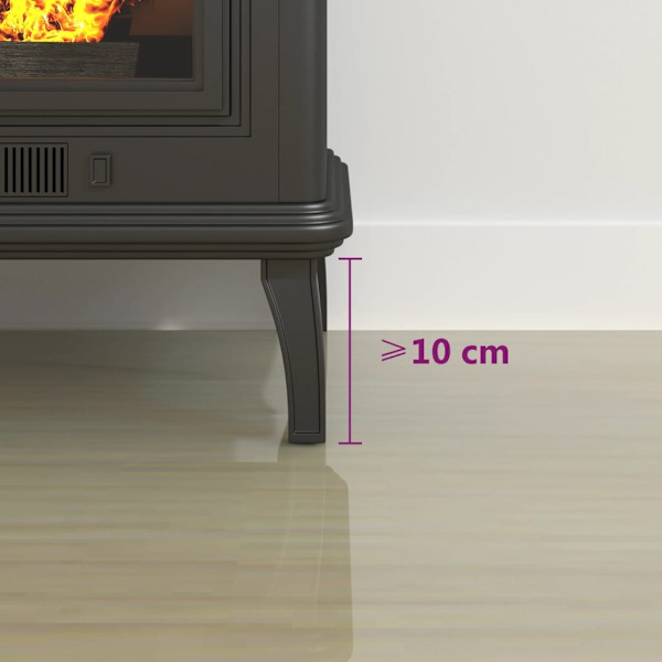 vidaXL Glasskiva för öppen spis sexkantig 100x60 cm