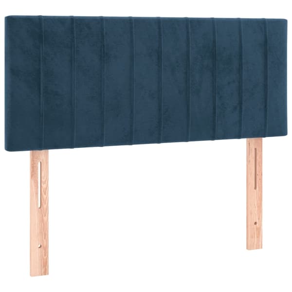 vidaXL Ramsäng med madrass mörkblå 90x200 cm sammet Blå