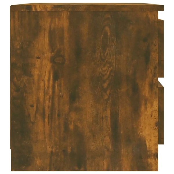 vidaXL Sängbord 2 st rökfärgad ek 50x39x43,5 cm konstruerat trä Brun