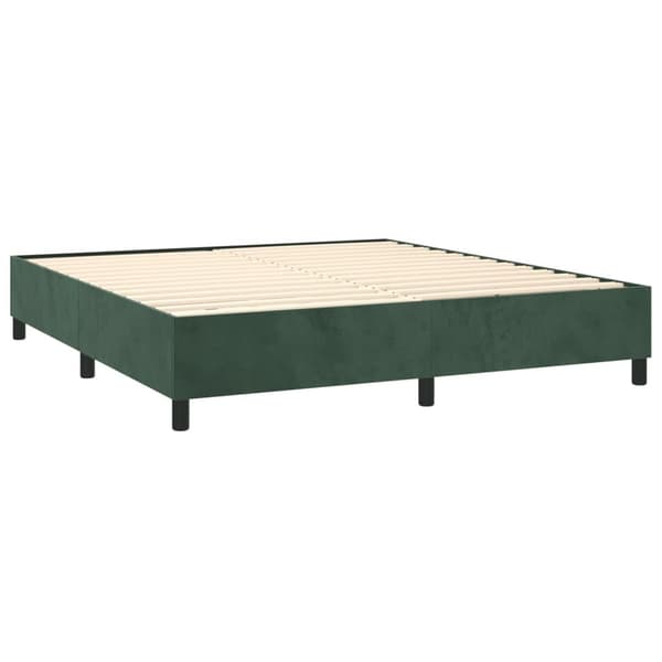 vidaXL Ramsäng mörkgrön 200x200 cm sammet Grön