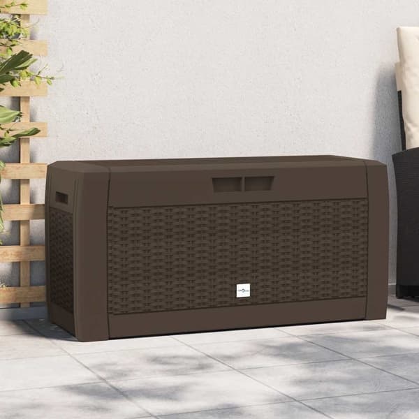 vidaXL Dynbox brun 119x48x60 cm polypropen Brun