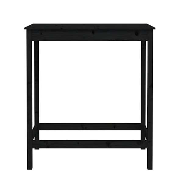 vidaXL Barbord svart 100x50x110 cm massivt furuträ Svart