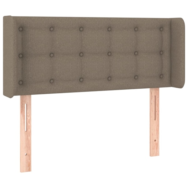 vidaXL Sänggavel med kanter taupe 103x16x78/88 cm tyg Taupe