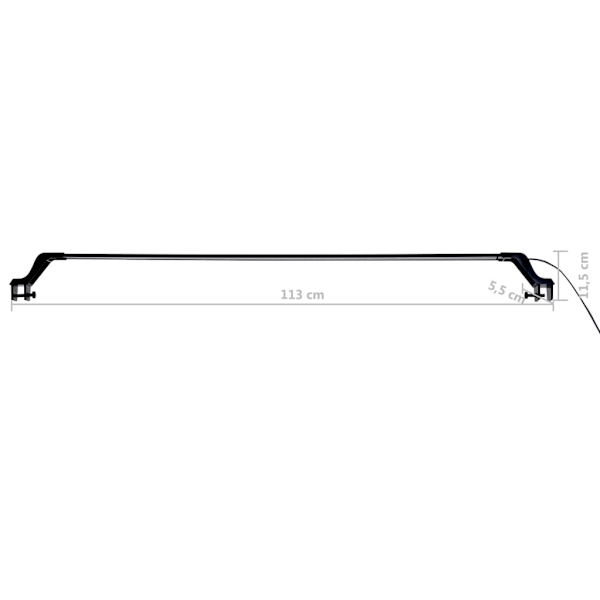 vidaXL Akvariebelysning med klämmor 115-130 cm blå och vit